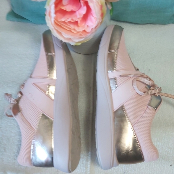 TRAQ by Alegria sneakers walking shoes pink gold - Picture 10 of 15